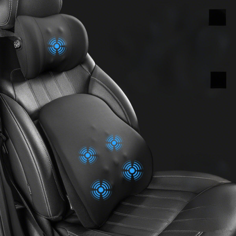 Auto Memory Foam Lumbar Support with Electric Massage