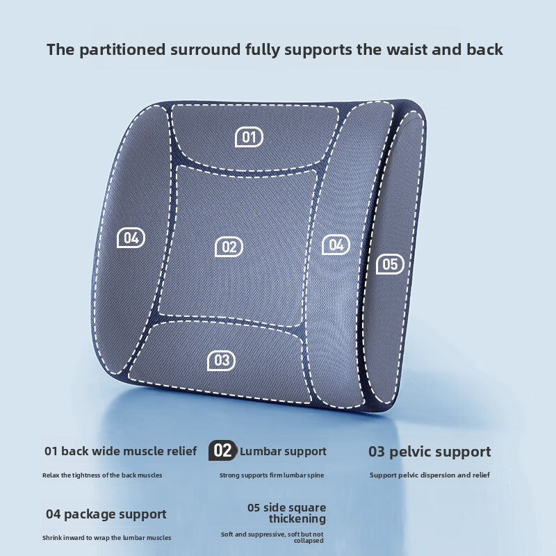Square Memory Foam Lumbar Cushion Office Car Lumbar Cushion