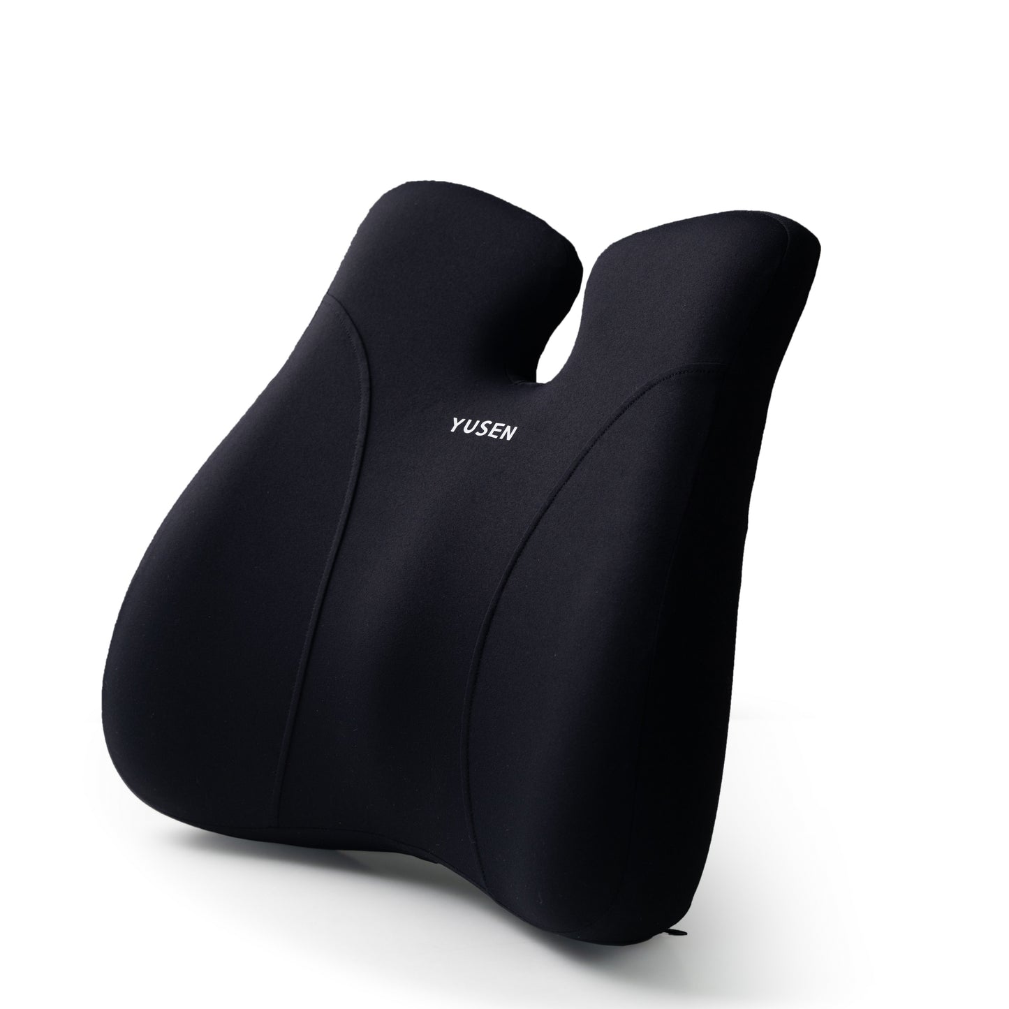 Memory Foam Car Seat Cushion Relieves back pain, elevates car seat height, and enhances driving visibility.