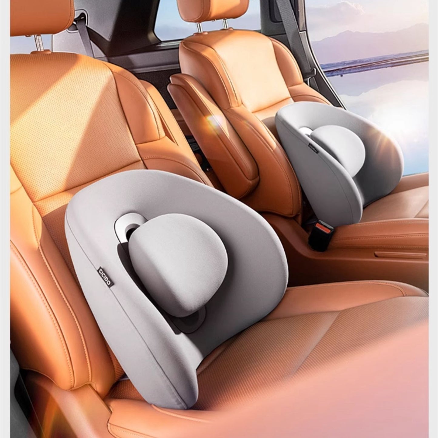 Car lumbar cushion backrest adjustable