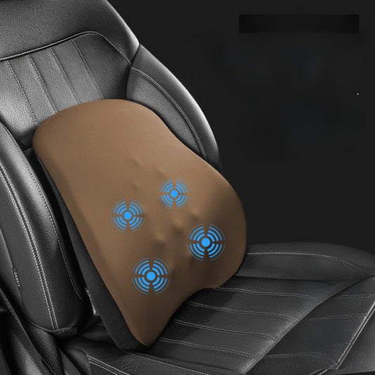Auto Memory Foam Lumbar Support with Electric Massage