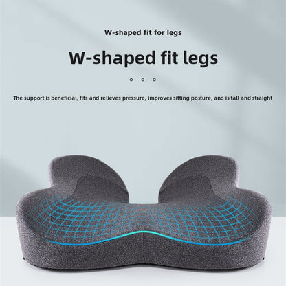 Patented pressure-reducing cushion for prolonged sitting in cars, office/home chairs, wheelchairs - Ultra-high density memory foam for hips, tailbone, coccyx, sciatica