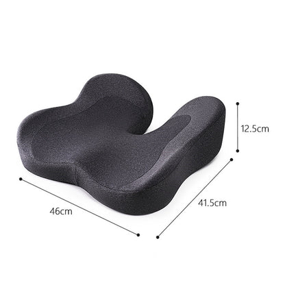 Patented pressure-reducing cushion for prolonged sitting in cars, office/home chairs, wheelchairs - Ultra-high density memory foam for hips, tailbone, coccyx, sciatica