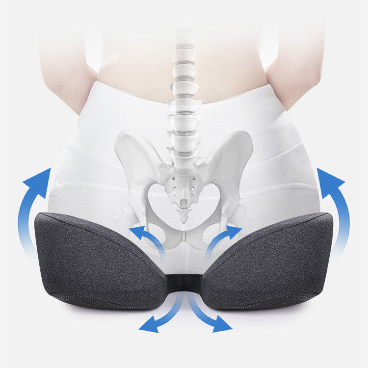 Patented pressure-reducing cushion for prolonged sitting in cars, office/home chairs, wheelchairs - Ultra-high density memory foam for hips, tailbone, coccyx, sciatica