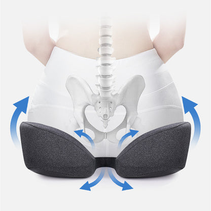Patented pressure-reducing cushion for prolonged sitting in cars, office/home chairs, wheelchairs - Ultra-high density memory foam for hips, tailbone, coccyx, sciatica