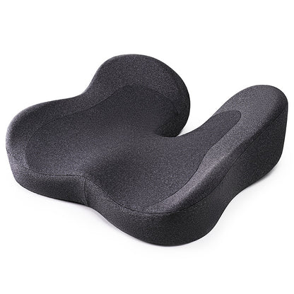 Patented pressure-reducing cushion for prolonged sitting in cars, office/home chairs, wheelchairs - Ultra-high density memory foam for hips, tailbone, coccyx, sciatica