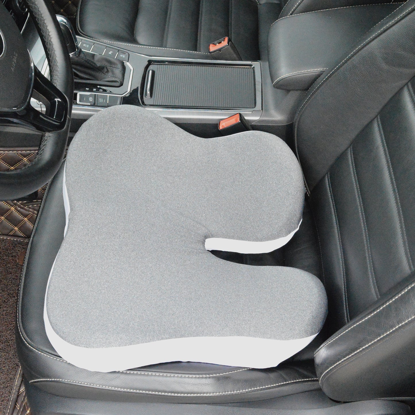 Patented pressure-reducing cushion for prolonged sitting in cars, office/home chairs, wheelchairs - Ultra-high density memory foam for hips, tailbone, coccyx, sciatica