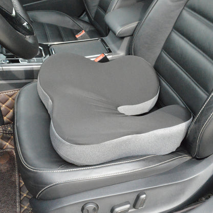 Patented pressure-reducing cushion for prolonged sitting in cars, office/home chairs, wheelchairs - Ultra-high density memory foam for hips, tailbone, coccyx, sciatica