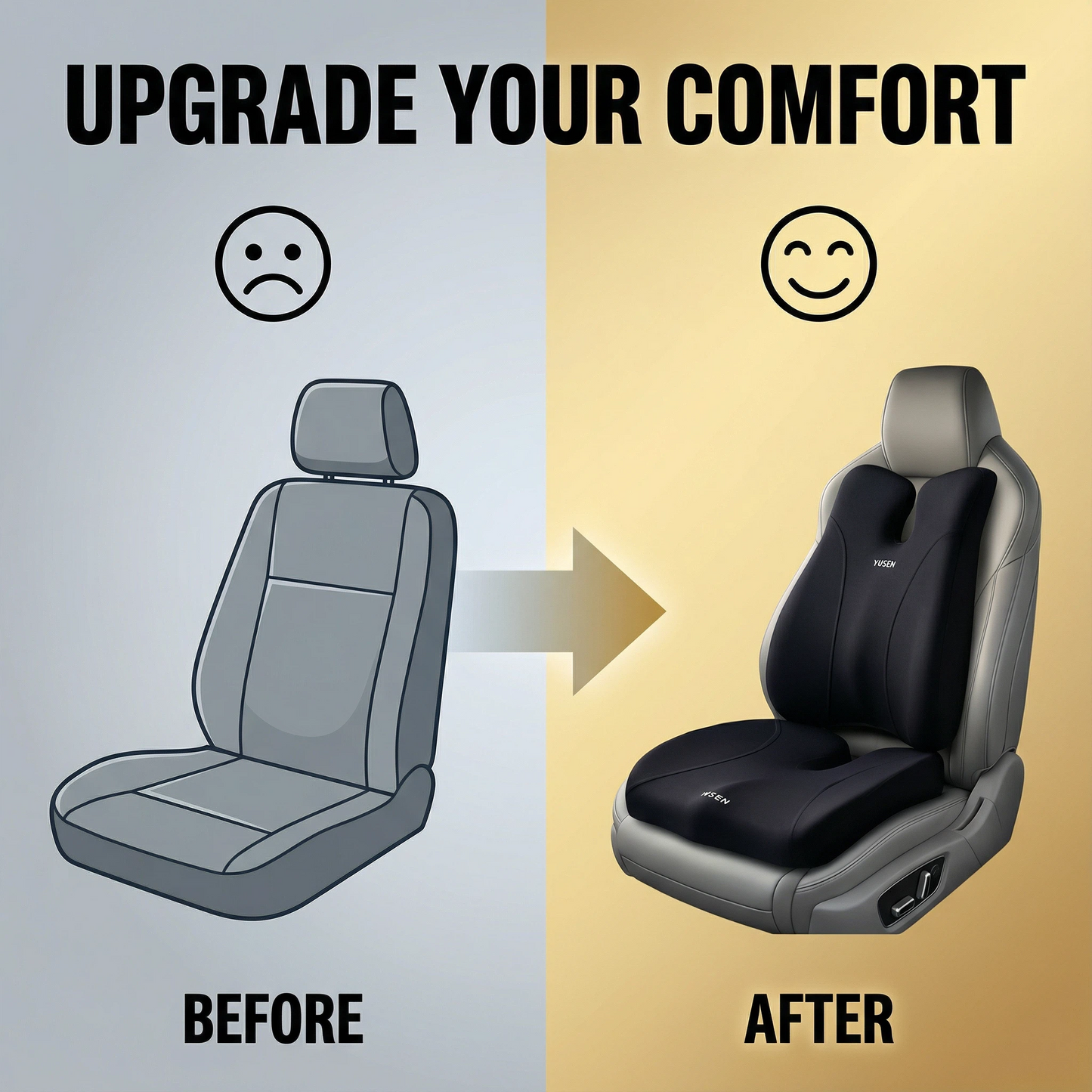 Car seat cushion Ergonomic driver seat cushion for long drives adult booster seat for car Anti-fatigue